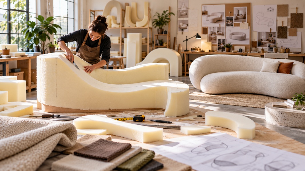 Cómo utilizar gomaespuma para crear muebles con formas orgánicas